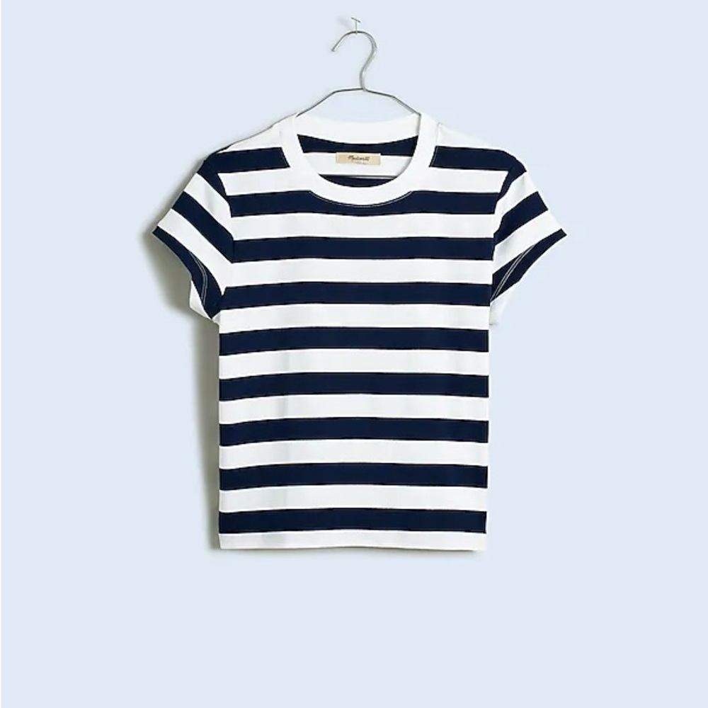 Madewell Supima® Rib Tee In Dark Nightfall Size XXS